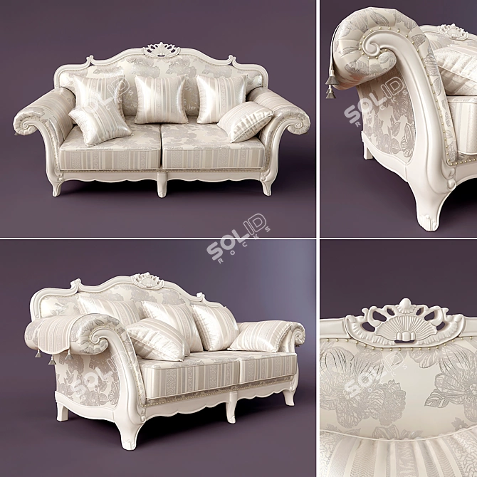 Bolero LM-95-50 Sofa: Stylish & Comfortable 3D model image 1