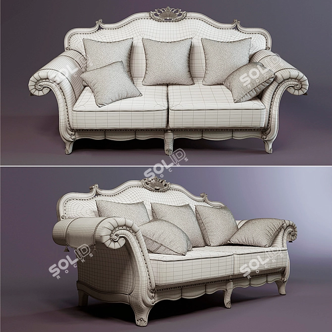 Bolero LM-95-50 Sofa: Stylish & Comfortable 3D model image 3