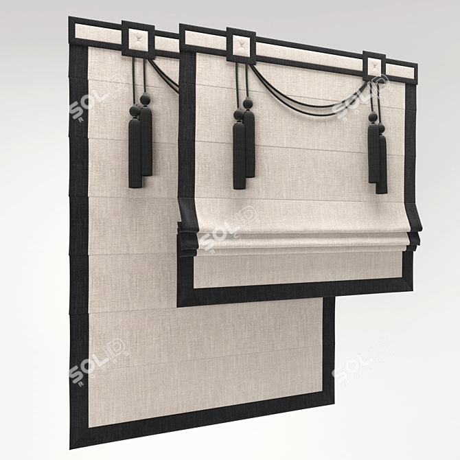 Elegant Roman Shade 31 3D model image 1