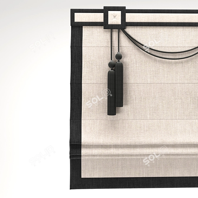 Elegant Roman Shade 31 3D model image 2