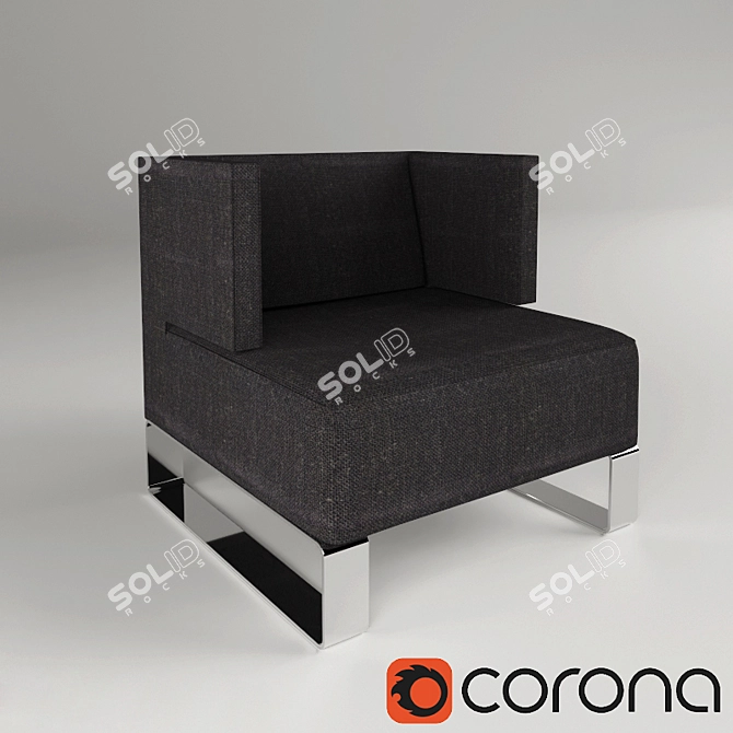 Modern Urban Armchair 3D model image 1