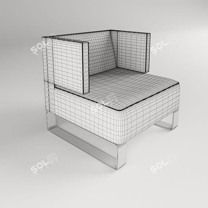 Modern Urban Armchair 3D model image 3