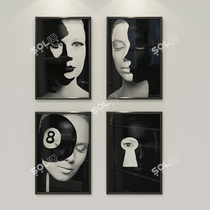 Monochrome Portraits - Compilation 3D model image 1