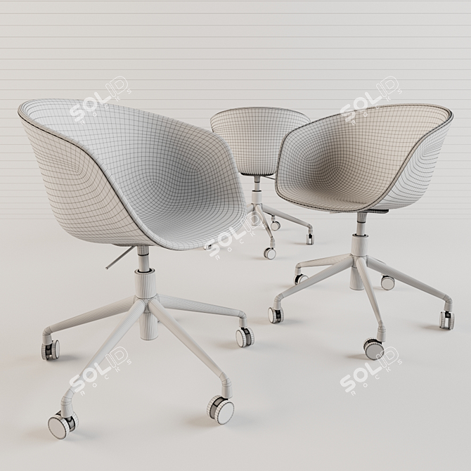 Height-Adjustable AAC52 Chair 3D model image 2