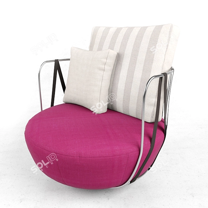 Elegant Swan Chair 3D model image 2