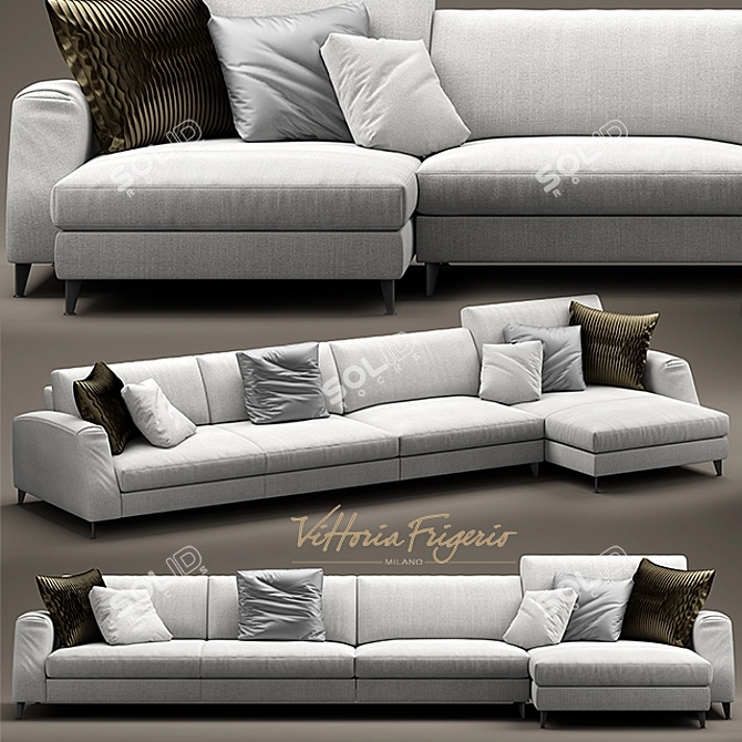 Frigerio Salotti DIVANI DAVIS CLASS: Elegant Comfort 3D model image 1