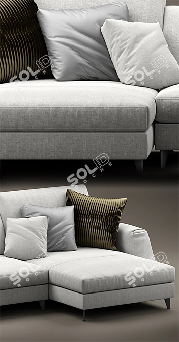 Frigerio Salotti DIVANI DAVIS CLASS: Elegant Comfort 3D model image 2