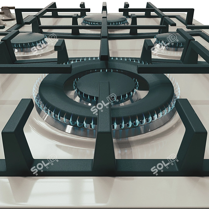 Elegant Gas Cooktops for Classico Collection 3D model image 2