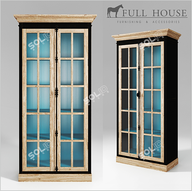 Spacious Full House Wardrobe 3D model image 1