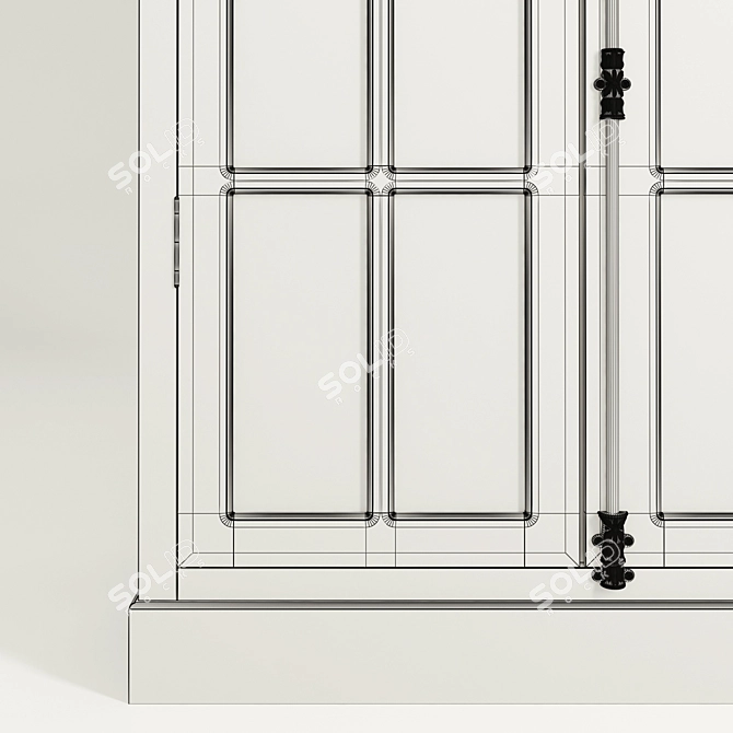 Spacious Full House Wardrobe 3D model image 3