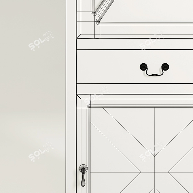 Elegant Full House Wardrobe Set 3D model image 3