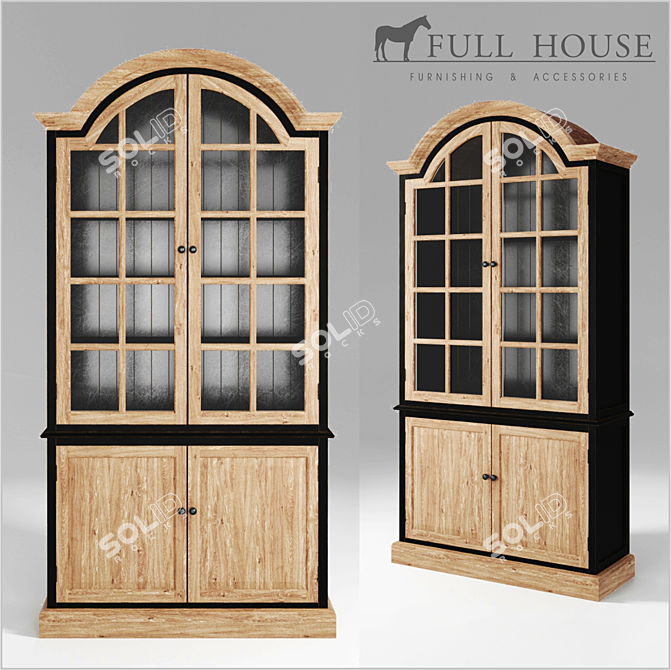 Maximizing Space: FULL HOUSE Display Cabinet 3D model image 1
