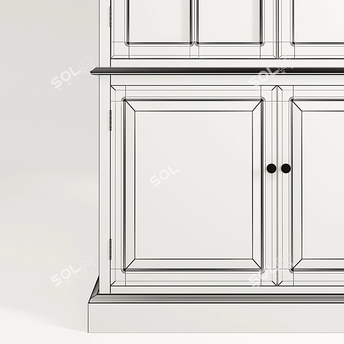 Maximizing Space: FULL HOUSE Display Cabinet 3D model image 3