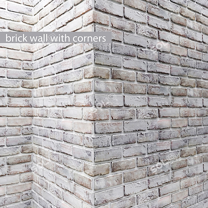 Corners of Strength: Brick Wall 3D model image 1