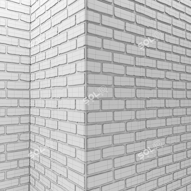 Corners of Strength: Brick Wall 3D model image 3