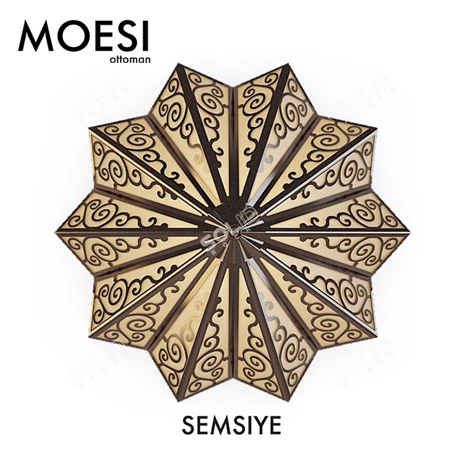 Stylish Pendant Light: Moesi Semsiye 3D model image 1