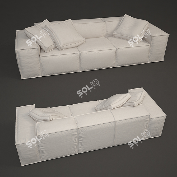 Blanche Melia - Stylish and Comfortable Sofa 3D model image 1