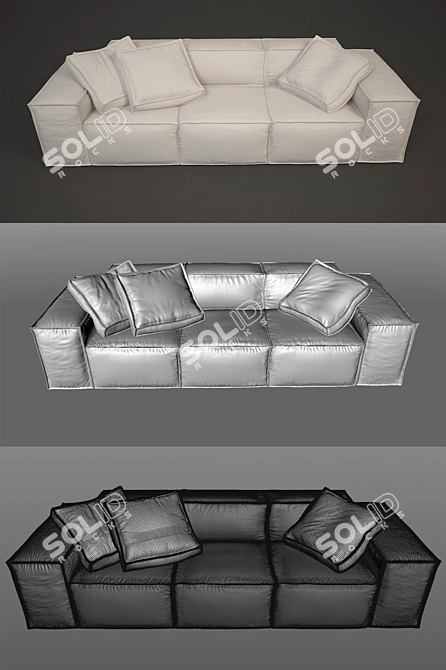 Blanche Melia - Stylish and Comfortable Sofa 3D model image 2