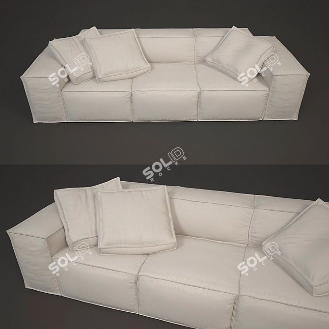 Blanche Melia - Stylish and Comfortable Sofa 3D model image 3