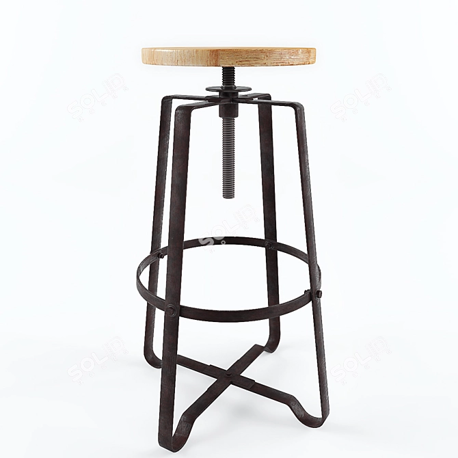 Vintage Deyton Barstool: Classic Charm for Bars & Homes 3D model image 1