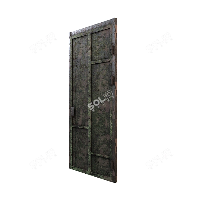 Rusty Iron Door 3D model image 1