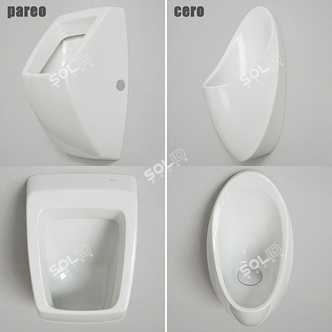 Modern Urinal Set by KOLO 3D model image 3
