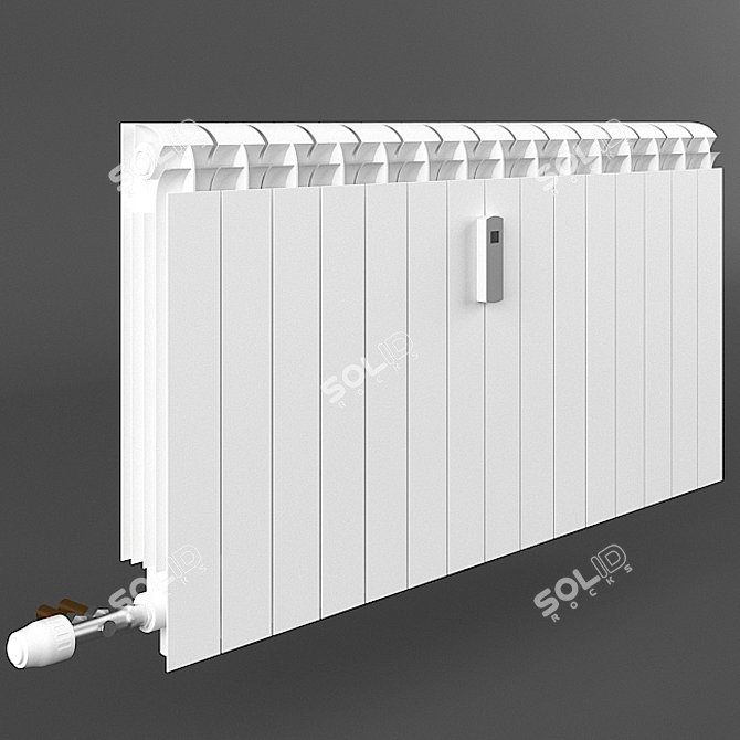 Heatwave Radiator with Thermometer 3D model image 2