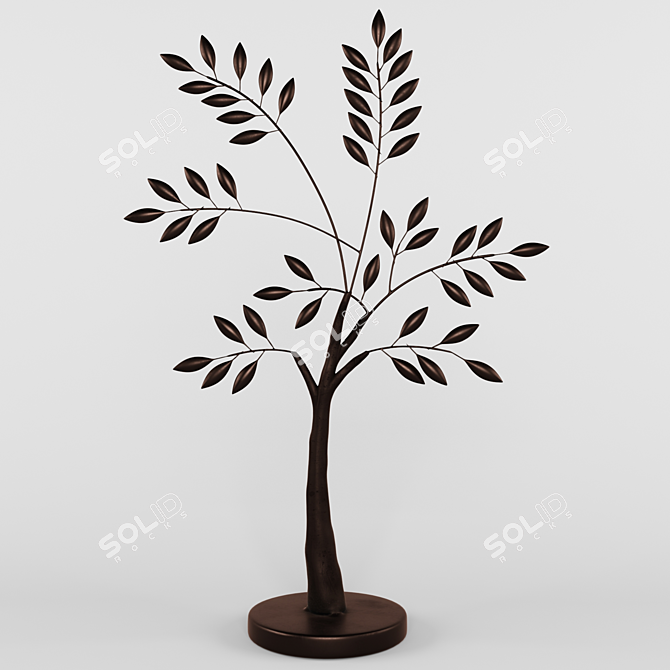 Whimsical Sapling Tree Sculpture 3D model image 1