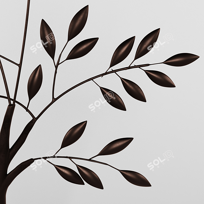 Whimsical Sapling Tree Sculpture 3D model image 2