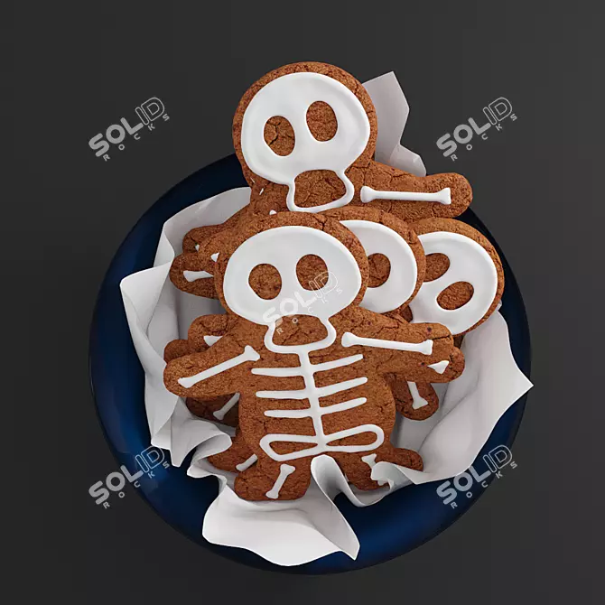 Spooky Gingerbread Halloween Treats 3D model image 2