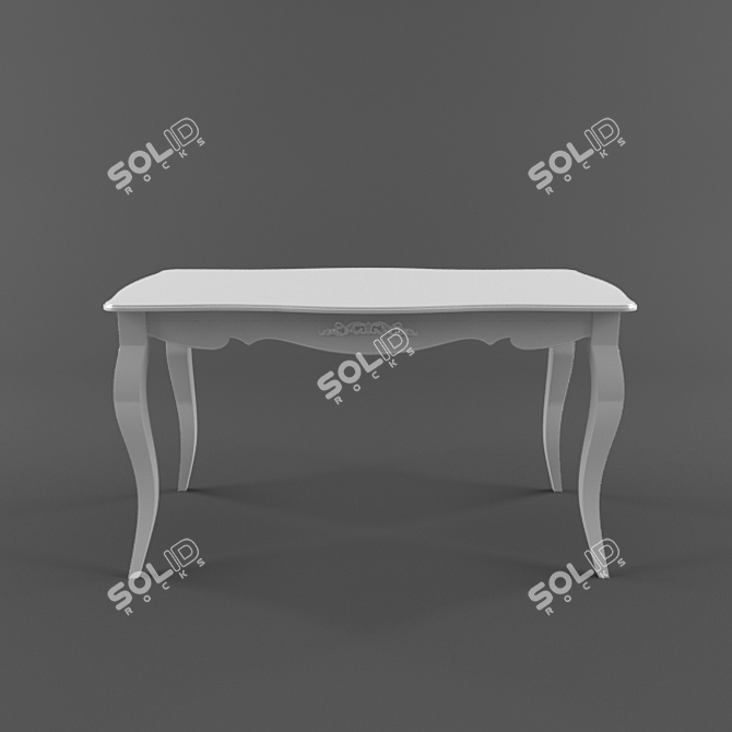 Elegant Pedestal Dining Table 3D model image 3