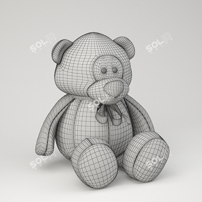 Cuddly Teddy Bear Toy 3D model image 3