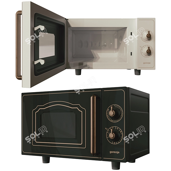 Compact Gorenje Classico Microwave 3D model image 2