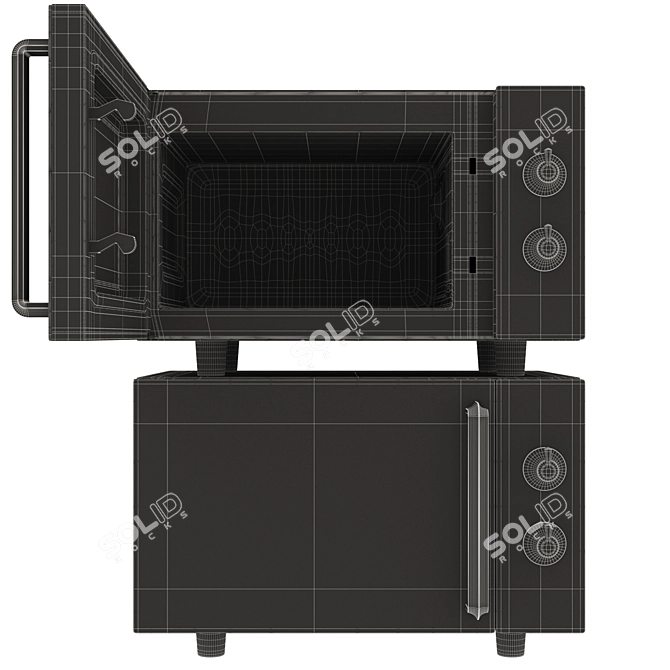 Compact Gorenje Classico Microwave 3D model image 3