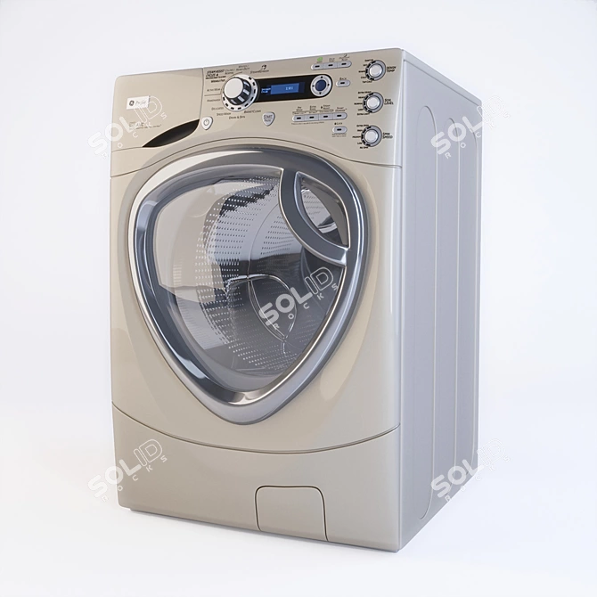 GE PROFILE 4.3 DOE: Exceptional Washing Power 3D model image 1