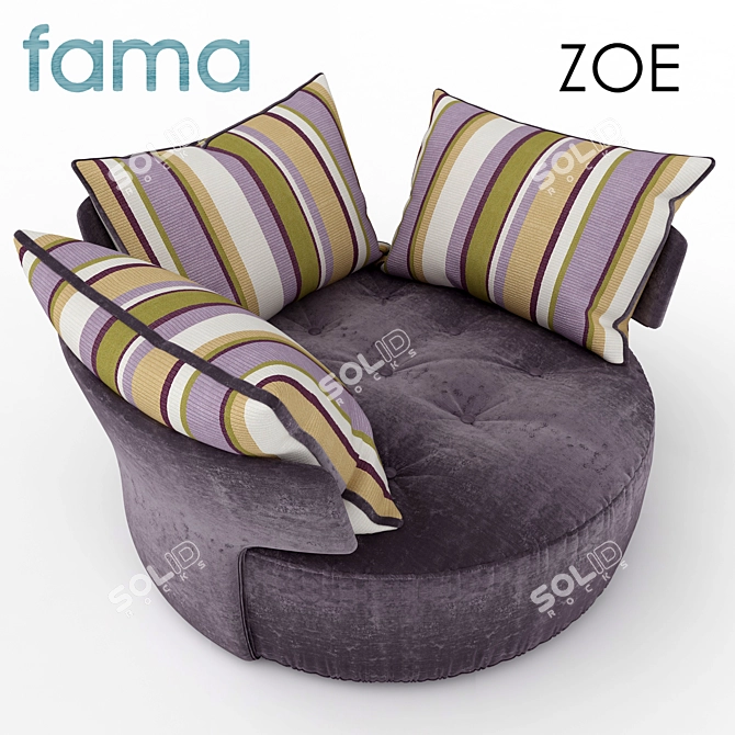 Modern Armchair Zoe: Spanish Elegance 3D model image 1