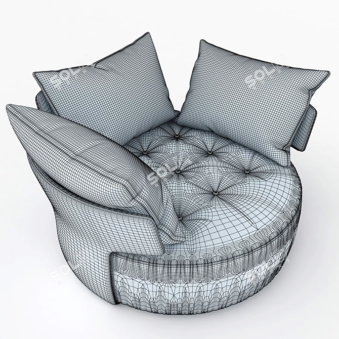 Modern Armchair Zoe: Spanish Elegance 3D model image 3