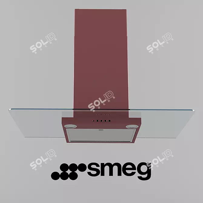 Modern Smeg Chimney Hoods: V-Ray 3D Model 3D model image 1