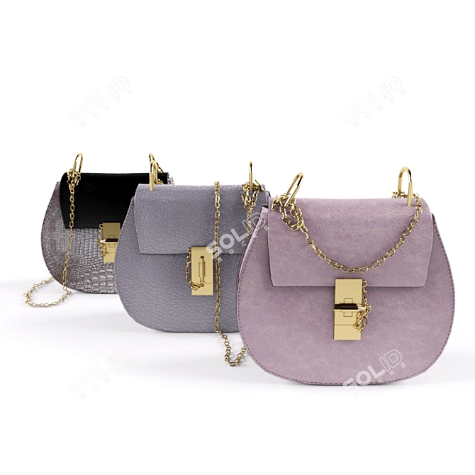 Compact Shoulder Bags: Versatile and Stylish 3D model image 1
