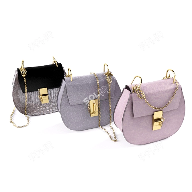 Compact Shoulder Bags: Versatile and Stylish 3D model image 2