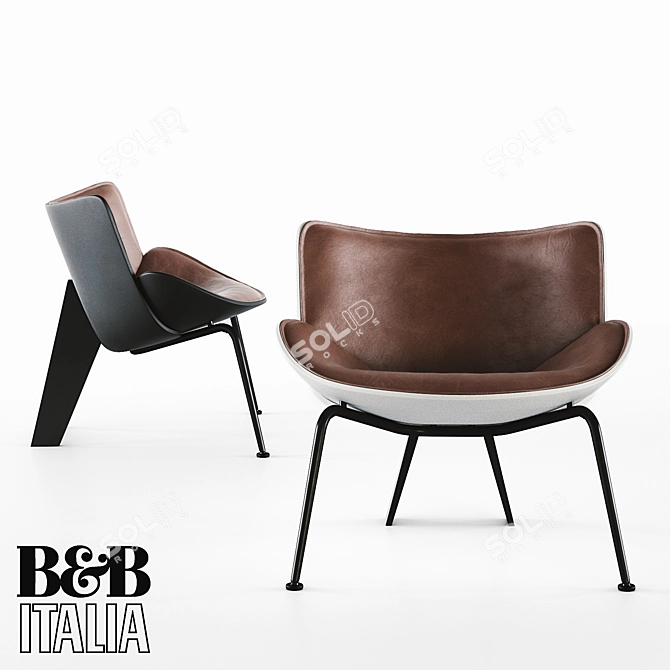 Contemporary Do-Maru Armchair by B&B Italia 3D model image 1