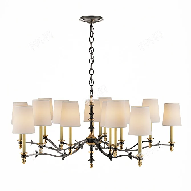 Luxury Orb Pendant Chandelier 3D model image 1