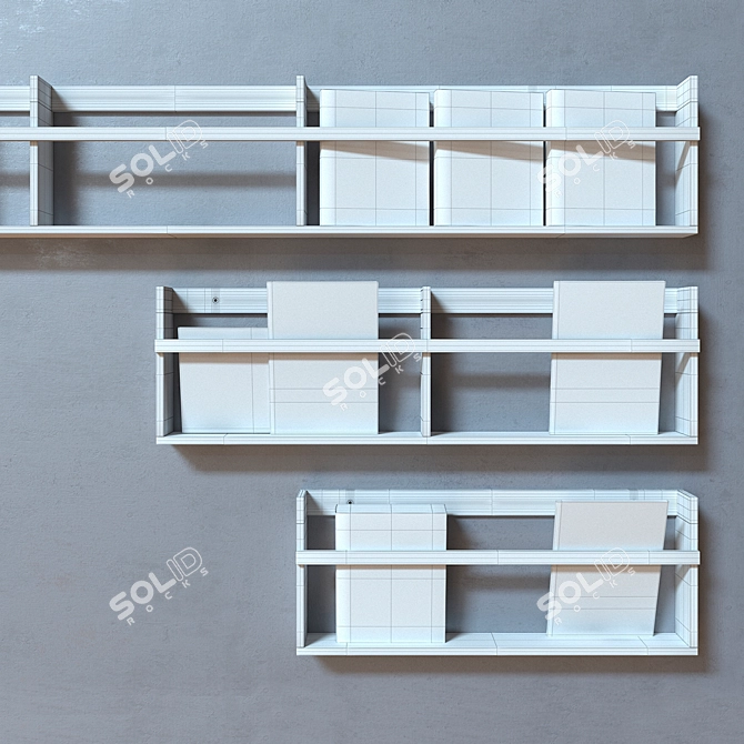 Vega Oak Magazine Rack 3D model image 3