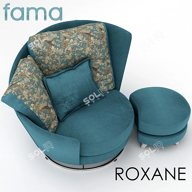 Sophisticated Armchair Roxane 3D model image 2