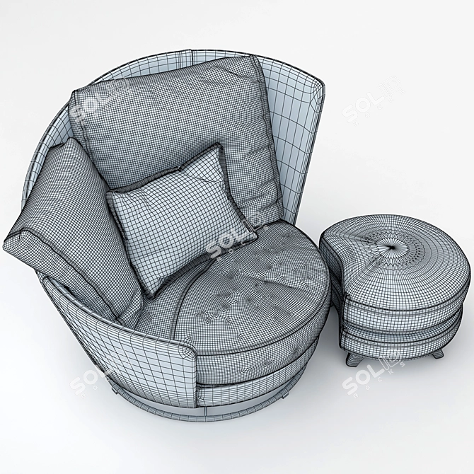 Sophisticated Armchair Roxane 3D model image 3