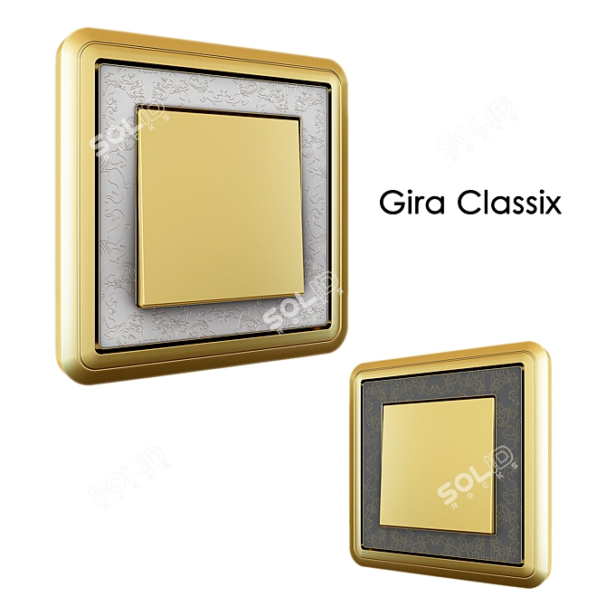 Gira Classix: Classic Elegance in Bronze and Brass 3D model image 1