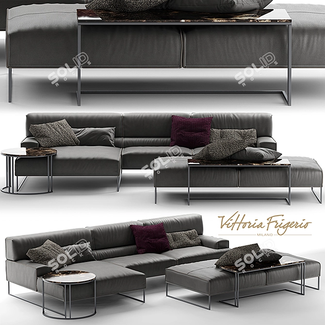 Frigerio Salotti CLOUD: Sophisticated Comfort 3D model image 1