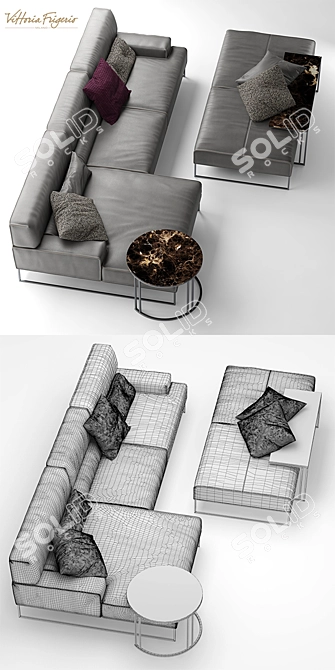 Frigerio Salotti CLOUD: Sophisticated Comfort 3D model image 3