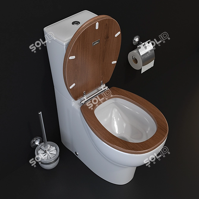 Cersanit WC and Accessories Set 3D model image 1