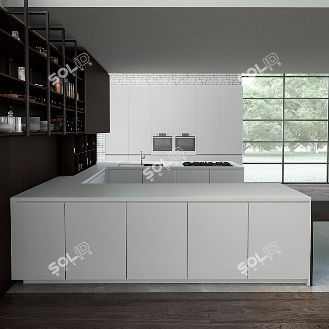 Ultra-Modern Kitchen Tea Set 3D model image 2